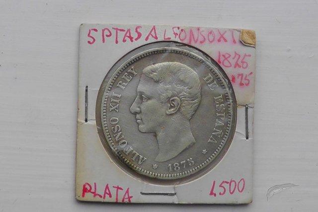 Preview of the first image of AlonsoX11  of Spain Silver 5Pesetas..