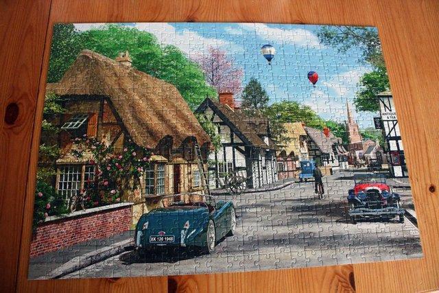Image 2 of Trefl 500pc Jigsaw puzzle Street Cottage Lane,can be posted