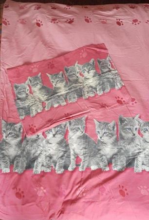 Image 1 of Single Cat duvet cover & pillowcase -Collection only Chatham