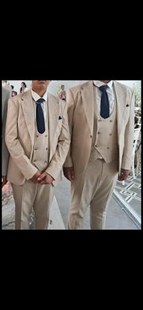 Image 2 of 2 x Mens suits in beige size medium and large