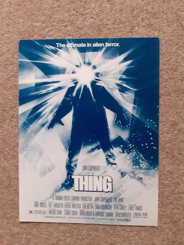 Preview of the first image of John Carpenters The Thing 1982 Original Credit Sheet Poster.