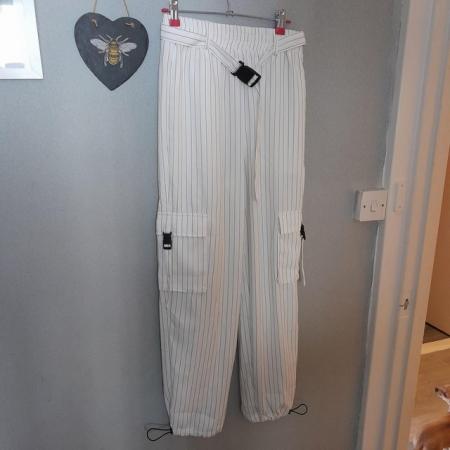 Image 3 of Laddies stripe print matching two piece waist coat small