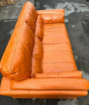 Image 3 of FREE Retro style orange leather sofa