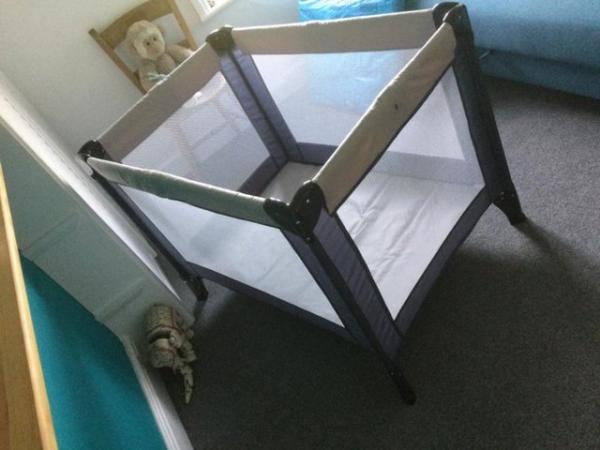 Image 2 of Mamas and Papas Classic Travel Cot + Mattress in EXC
