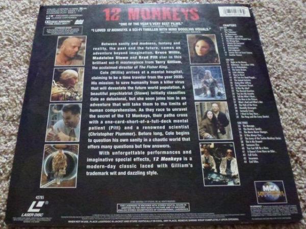 Image 2 of 12 Monkeys, Laserdisc (1995), released 1996.