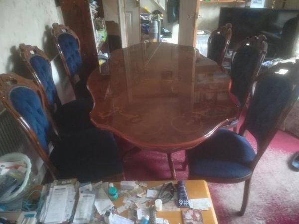 Image 3 of ITALIAN DINNING TABLE SIX CHAIRS