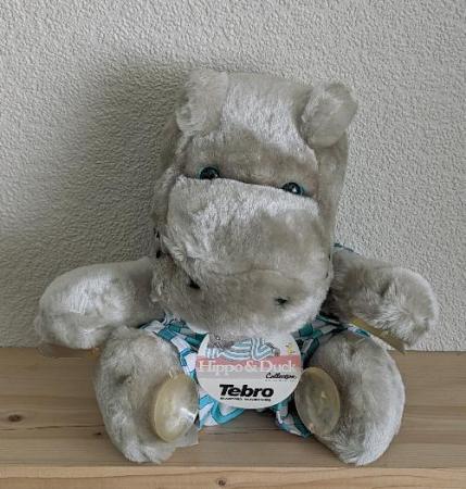 Image 1 of Official 1987 Silentnight Tebro 9" Soft Toy Hippo