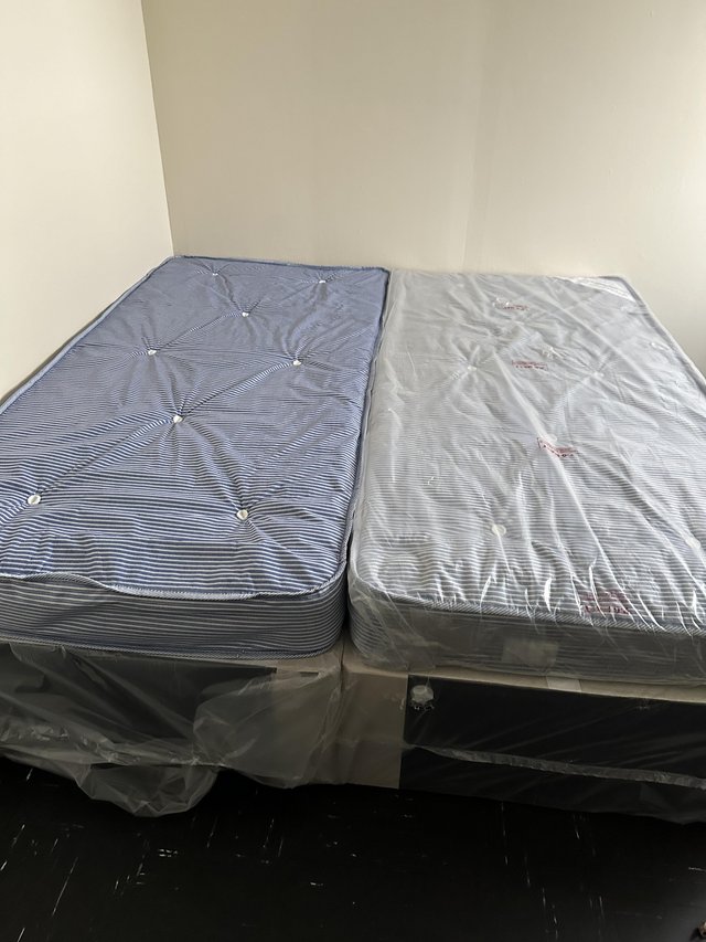 Preview of the first image of 2 Single Divan Beds with Mattresses.