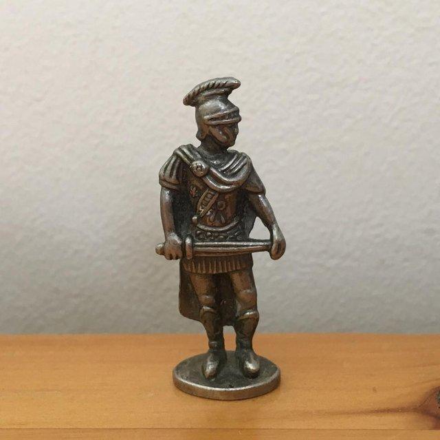 Preview of the first image of Vintage mid-late 1980's metal model Roman soldier..