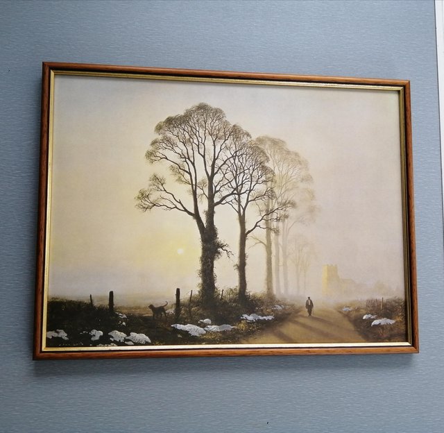 Preview of the first image of A Gerald Coulson Medium Framed Print Titled "Winter Sunlight.