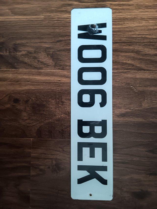 Preview of the first image of Cherished number plate...WO06 BEK.