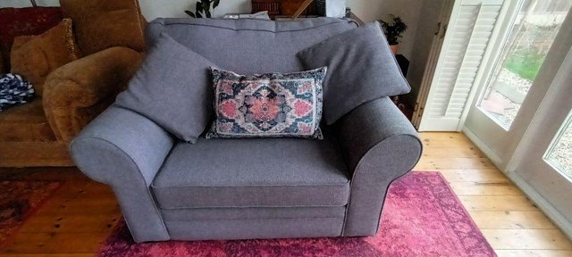 Image 3 of Comfy chair in mid-grey fabric - unused