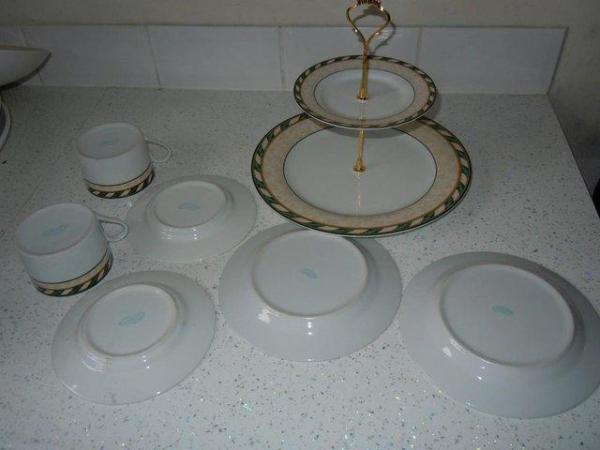 Image 2 of Cake Stand 2 Tier + 2 Trios Coffee for Two Vintage Party?