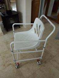 Image 2 of MOBILE SHOWER CHAIR WITH LOCKING WHEELS