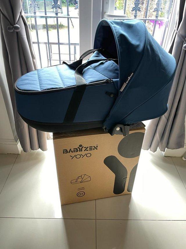 Preview of the first image of Babyzen YO-YO Bassinet, Air Force Blue.