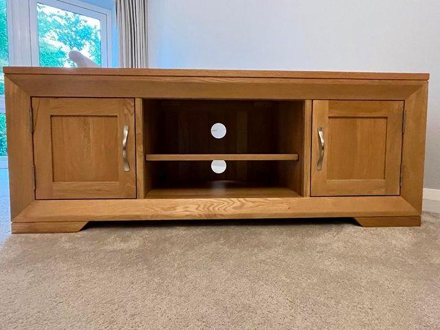 Preview of the first image of Natural Solid Oak Large TV Unit.