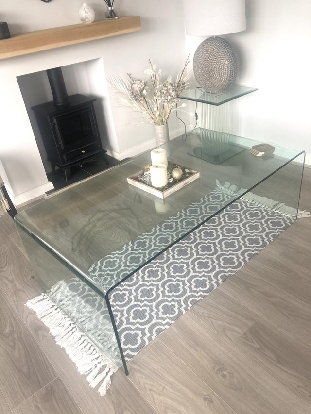 Preview of the first image of Glass coffee table as new.