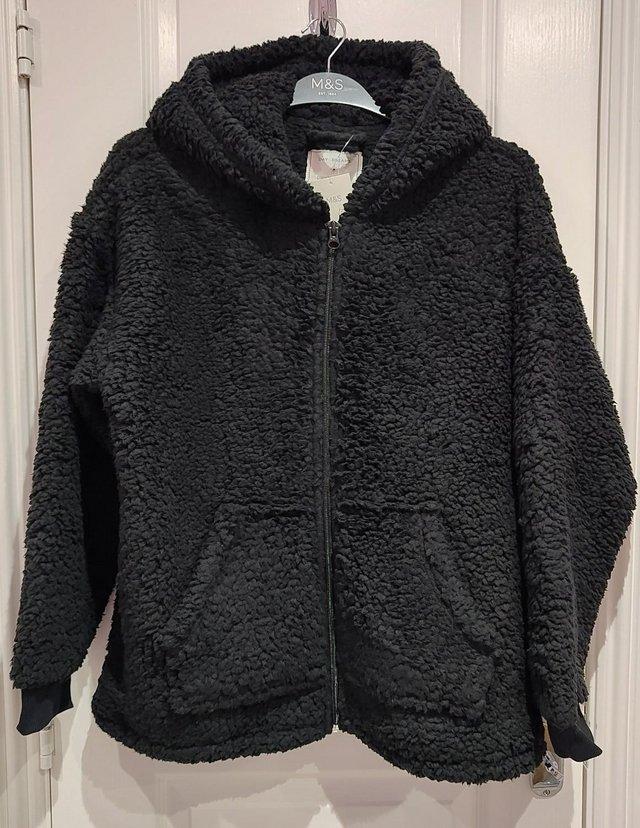 Preview of the first image of New Marks & Spencer M&S Borg Fleece Hoodie Women's.