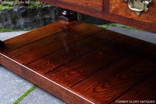 Image 43 of TAYLOR & Co STRESSED OAK THREE DRAWER POTBOARD COFFEE TABLE