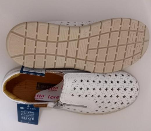 Image 2 of Pavers Breathable Slip On White Shoes New With Box Size 4