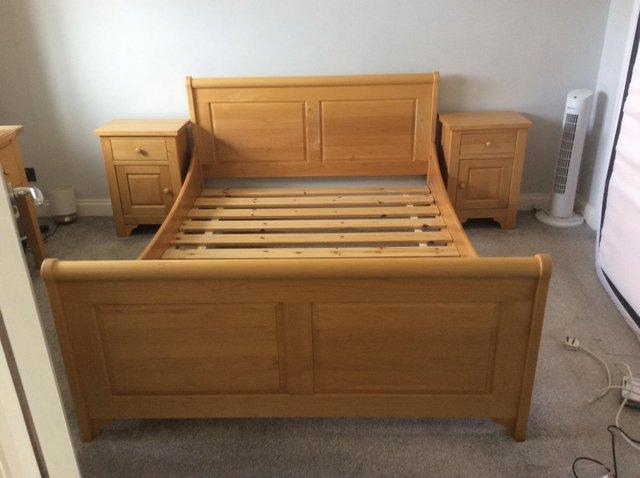 Preview of the first image of BEDROOM FURNITURE IN SOLID ALDER WOOD - 7 ITEMS.
