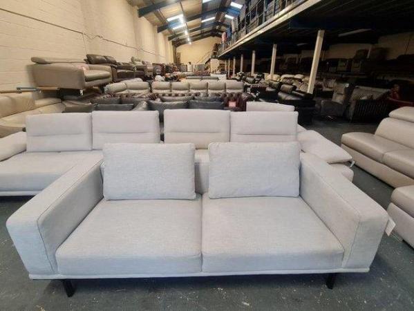 Image 5 of Ex-display Nocelle grey fabric 3 seater sofa