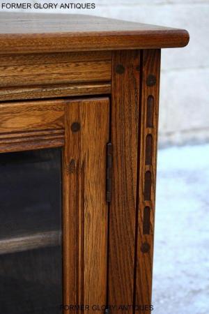 Image 10 of AN ERCOL GOLDEN DAWN ELM CORNER TV CABINET STAND TABLE UNIT
