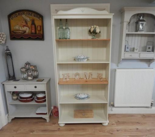 Image 1 of Large Vintage Country Pine Bookcase / Shelving