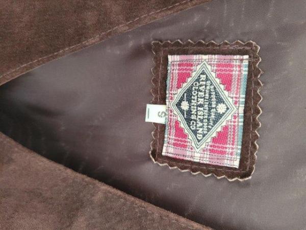 Image 3 of Vintage River Island women's brown leather waistcoat, Size S