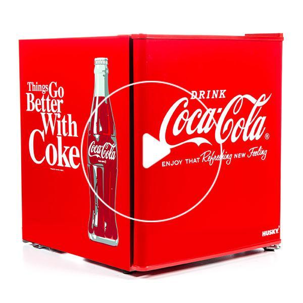 Preview of the first image of COCA COLA MINI TABLE TOP FRIDGE-1960S RETRO-HOLDS 40 CANS.