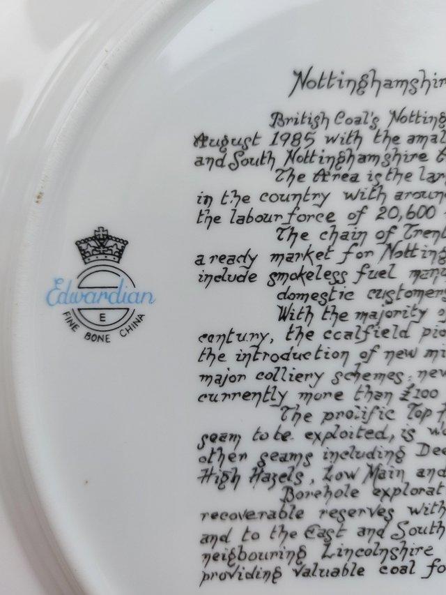 Preview of the first image of Nottinghamshire Area commemorativePlate.