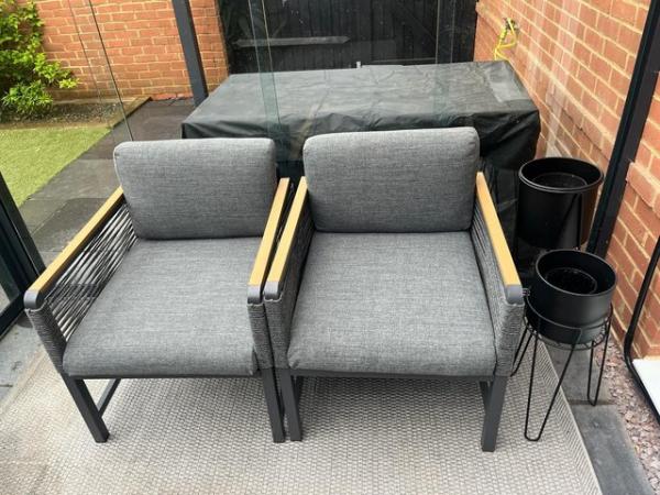 Image 2 of Conservatory sofa, two chairs and table