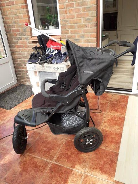 Preview of the first image of Mothercare Urban Detour 3 Wheel Buggy, and Car seat..