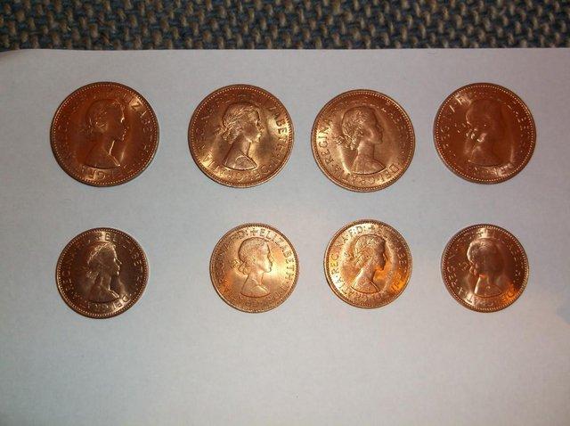 Preview of the first image of QUEEN ELIZABETH UNC COPPER COINS.