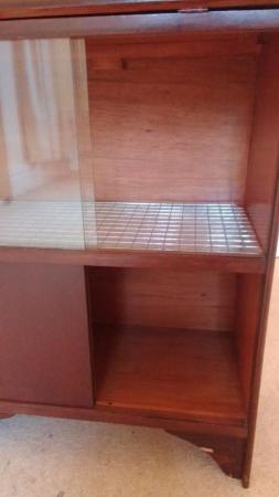 Image 2 of Cabinet - with bureau style top, display area and storage