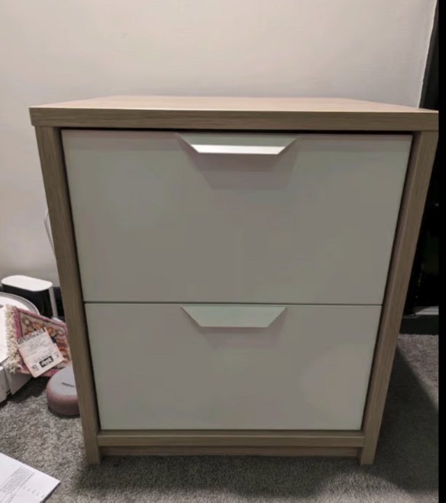 Preview of the first image of Bedside table with two drawers.