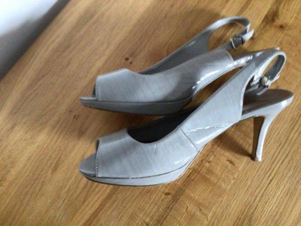Image 3 of Silver grey stiletto heel shoes