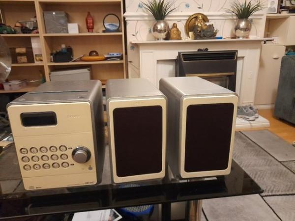 Image 2 of Sony RETRO 70s stereo system Cream and silver.  1970s