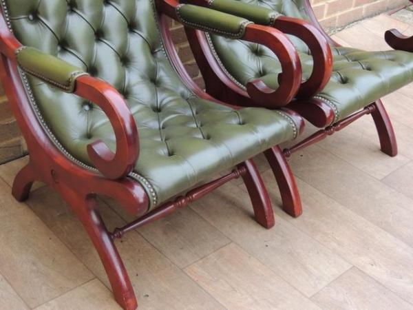 Image 9 of Pair of Chesterfield Slipper Chairs (UK Delivery)