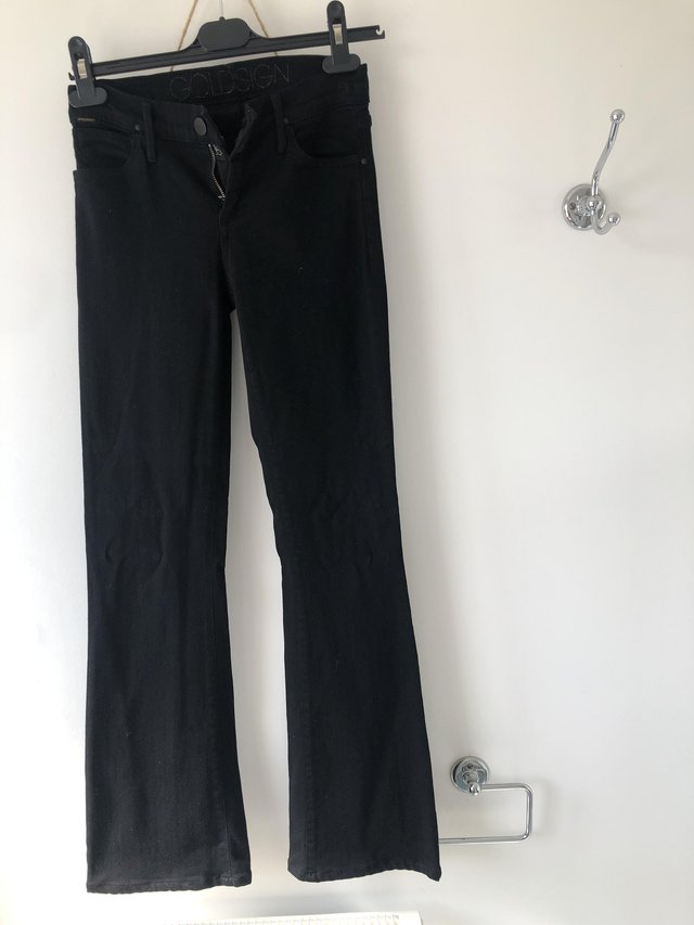 Preview of the first image of Black bootleg women’s jeans.