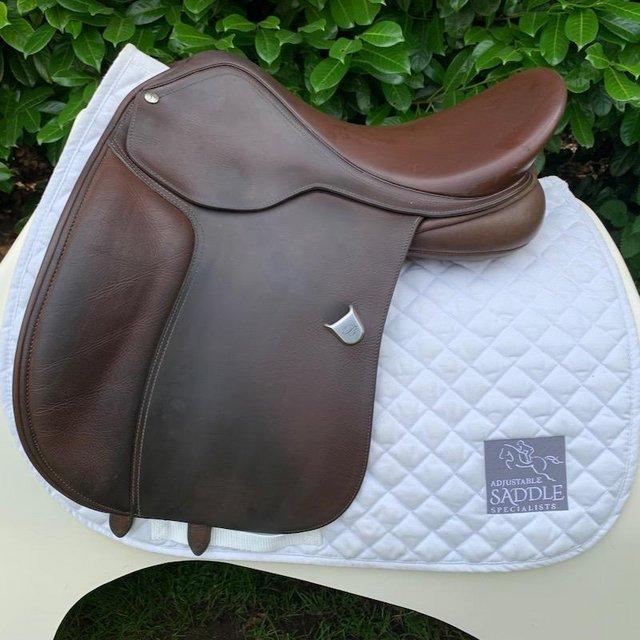 Preview of the first image of Bates Wide All Purpose 17  inch saddle.