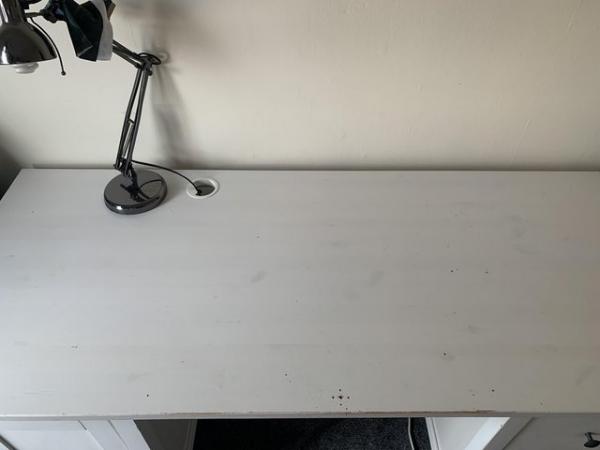 Image 1 of White Desk - Spacious with lots of storage