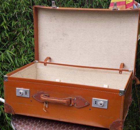 Image 2 of Suitcase, Vintage Type, Faux Leather