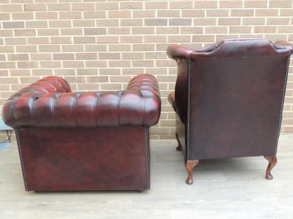 Image 16 of Vintage Chesterfield 3 piece Suite (UK Delivery)