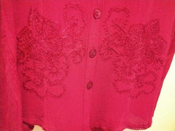 Image 1 of Ladies embroidered  blouse in very light cool material