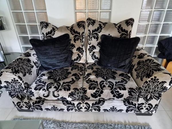 Image 2 of MICHAEL TYLER SOFAS IN VELOUR FABRIC.