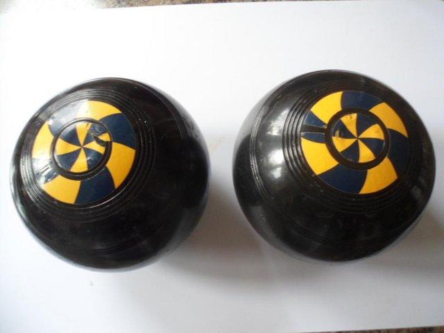 Preview of the first image of Crown Green Bowls (Black and Round).