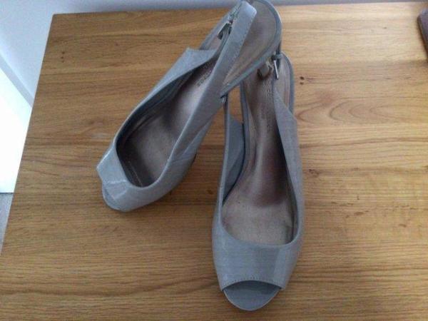 Image 2 of Silver grey stiletto heel shoes