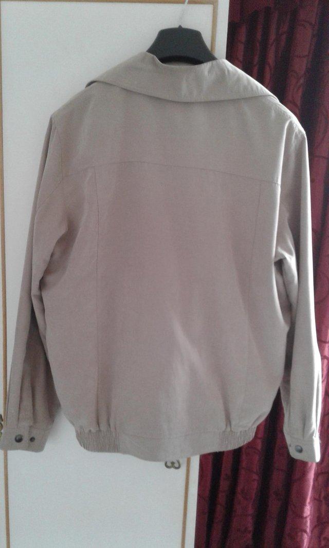 Preview of the first image of Mans casual jacket - stone colour.