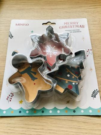 Image 3 of Christmas Cookie Cutters set of 3 - Brand New